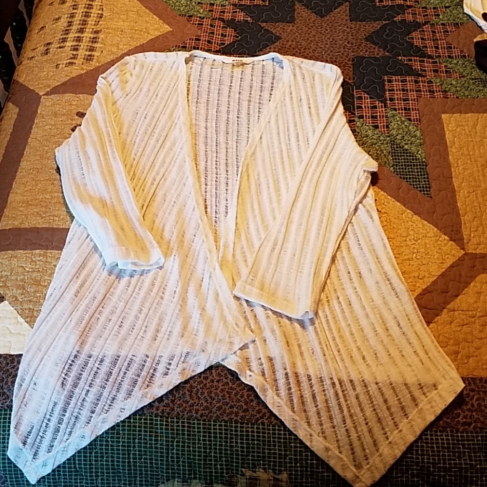 White cardigan